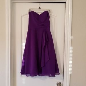Strapless Sweetheart Purple Dress